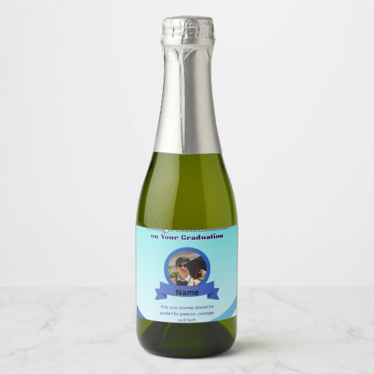 Graduation Bottle Labels | Class of 2026 Schaumweinetikett (Vorderseite)