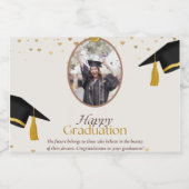 Graduation Bottle Labels | Class of 2026 Schaumweinetikett (Einzelnes Label)