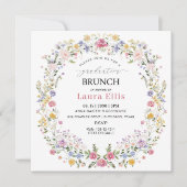 Graduation Brunch elegant modern watercolor Einladung (Vorderseite)