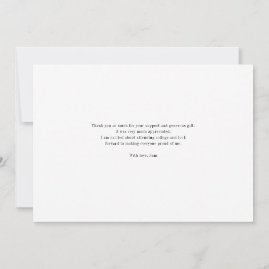 Graduation Cap 2024 Grad Script Dankeskarte (Rückseite)