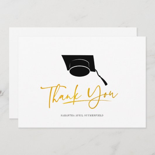 Graduation Cap 2024 Grad Script Dankeskarte (Vorne/Hinten)