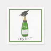 Graduation Cap Champagne Klasse der Grenzübergänge Serviette (Vorderseite)