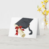Graduation Cap & Diploma Karte (Gelbe Blume)
