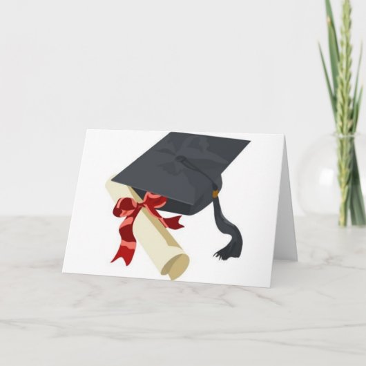 Graduation Cap & Diploma Karte (Vorderseite)