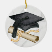 Graduation Cap Diploma-Ornamente Keramik Ornament (Vorne)