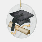 Graduation Cap Diploma-Ornamente Keramik Ornament (Links)