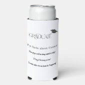 Graduation Cap Fun Fakten 2023 Selters Dosenkühler (Seltzer Vorderseite)