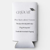 Graduation Cap Fun Fakten 2023 Selters Dosenkühler (Rückseite)