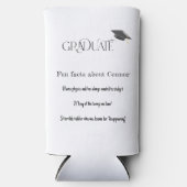 Graduation Cap Fun Fakten 2023 Selters Dosenkühler (Vorderseite)