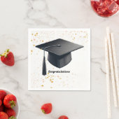 Graduation Cap Glückwunschpapier Napkins Serviette (Beispiel)