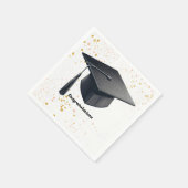 Graduation Cap Glückwunschpapier Napkins Serviette (Ecke)