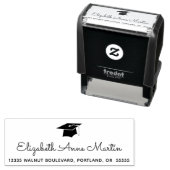 Graduation Cap Graduate Rücksendeadresse Permastempel (Beispiel)