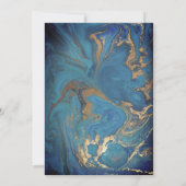 Graduation Cap Marble Gold Graduation Party Einladung (Rückseite)