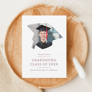 Graduation Cap Maroon 1 Foto Abschluss Ankündigung