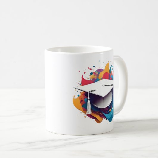 Graduation Cap Mug Kaffeetasse (VorderseiteRechts)