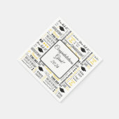 Graduation Cap Napkins Serviette (Ecke)
