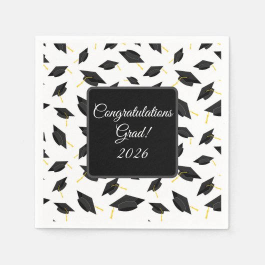 Graduation Cap Napkins Serviette (Vorderseite)