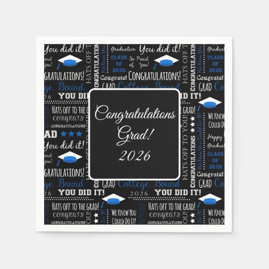 Graduation Cap Napkins Serviette (Vorderseite)