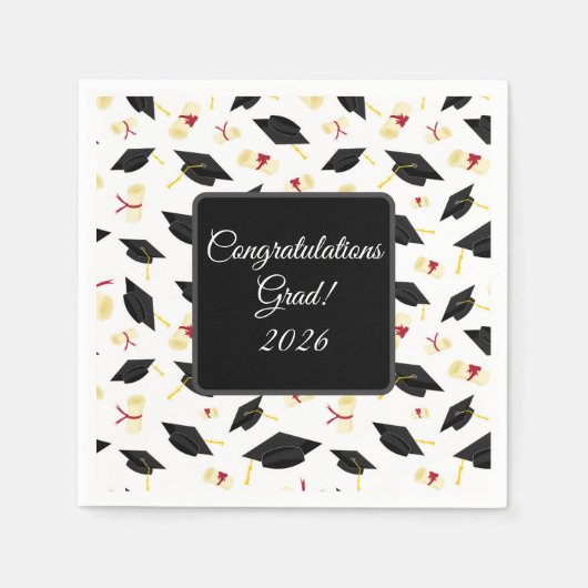 Graduation Cap Napkins Serviette (Vorderseite)