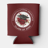 Graduation Cap & Red Roses Class of 20XX  Dosenkühler (Vorderseite)