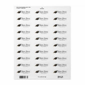 Graduation Cap Return Address  Label (Vorne)