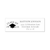 Graduation Cap Return Address Permastempel (Design)