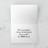 Graduation Cap+Rose-Anpassen von Name und Grad! Karte (Innenseite)