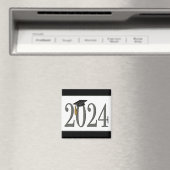 Graduation Cap Simple Modern Trendy 2024 Magnet (In Situ (Geschirrspüler))