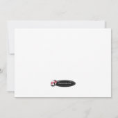 Graduation Cap & Tassel Foto Rote Einladungen (Rückseite)