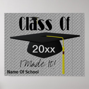 Graduation Cap Tassel Ich machte es lustiges Poste Poster