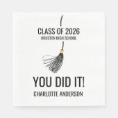 Graduation Cap Tassel Paper Serviette (Vorderseite)