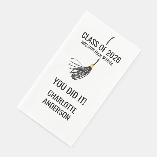 Graduation Cap Tassel Serviette (Ecke)