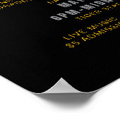 Graduation Cap Toss Silver & Gold Grad Party Poster (Ecke)