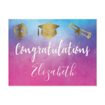 Graduation Cap Wörter der Weisheit Ratschläge Rosa