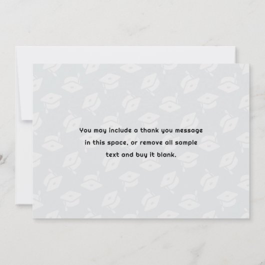 Graduation Caps Photo Thank You Message Cards Einladung (Rückseite)