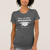 Graduation Celebration Class White Hat Class Year T-Shirt (Vorderseite)