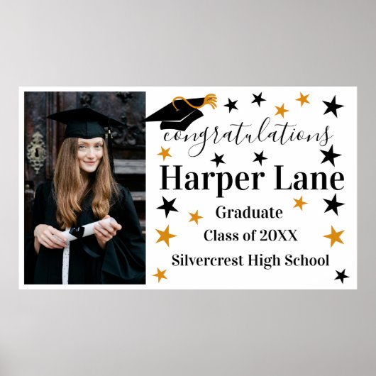 Graduation Celebration Custom Photo Poster (Vorne)