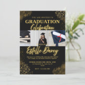 Graduation Celebration Invitation Einladung (Stehend Vorderseite)