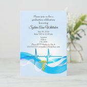 Graduation Celebration Nursing School invitation Ankündigung (Stehend Vorderseite)