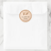 Graduation Class of 2026 Classic Gold Wax Seal Runder Aufkleber (Tasche)