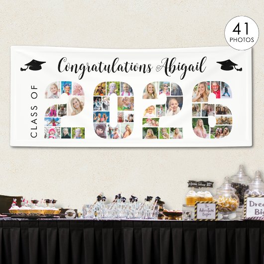 Graduation Class of 2026 Photo Number Cutout Banner