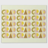 Graduation class of 2026 retro geschenkpapier (Flach)