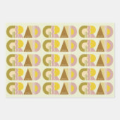 Graduation class of 2026 retro geschenkpapier set (Vorderseite)