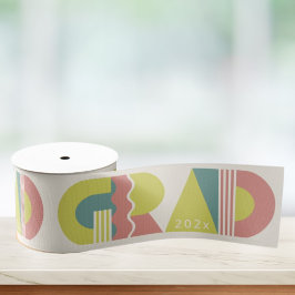 Graduation class of 2026 retro grosgrain ribbon ripsband