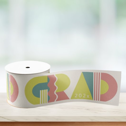 Graduation class of 2026 retro grosgrain ribbon ripsband