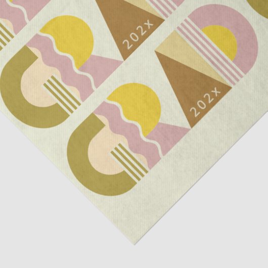 Graduation class of 2026 retro seidenpapier (Detail)