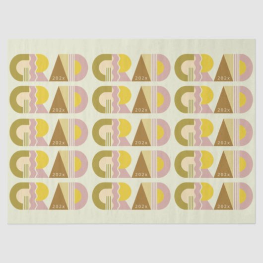 Graduation class of 2026 retro seidenpapier (Vorderseite)