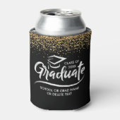 Graduation Class of 20XX Gold Glitter Custom Dosenkühler (Kanne Vorderseite)
