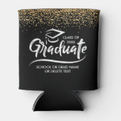 Graduation Class of 20XX Gold Glitter Custom Dosenkühler (Vorderseite)