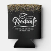 Graduation Class of 20XX Gold Glitter Custom Dosenkühler (Rückseite)